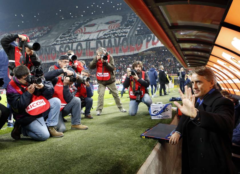 E&#39; il derby di Roberto Mancini, che torna sulla panchina dell&#39;Inter dopo 6 anni. Action Images